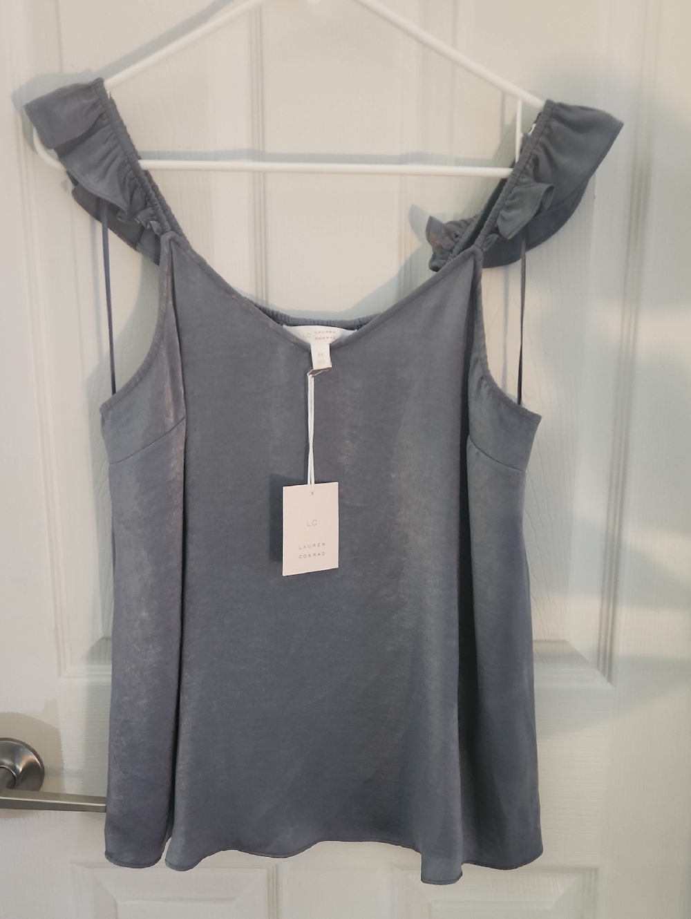 LC Lauren Conrad Satin Ruffle-Strap Camisole